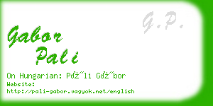 gabor pali business card